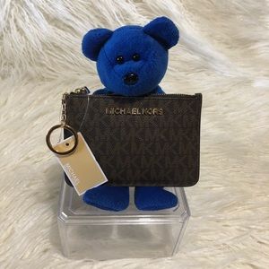 NEW MICHAEL KORS jet set travel top zip coin pouch